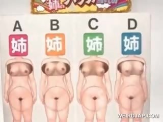 Asiatique hotties obtention seins comprimé en cochon agrafe concours