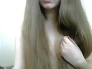 Mare lung părul hairplay striptease și brushing