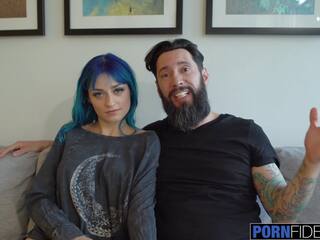 Enticing Blue Haired honey Loves prick