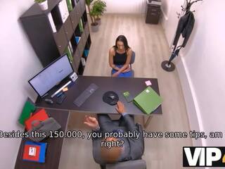 VIP4K. dirty video actress is humped by the pushy creditor in his office
