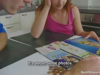 Sell Your Gf: Redhead Lucie fucks for cash and gets the pleasure