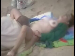 Hairy BBW Masturbating on the Beach, Free sex clip ed
