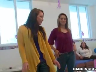 Hungry babes tasking big black cocks in a bachelorette party